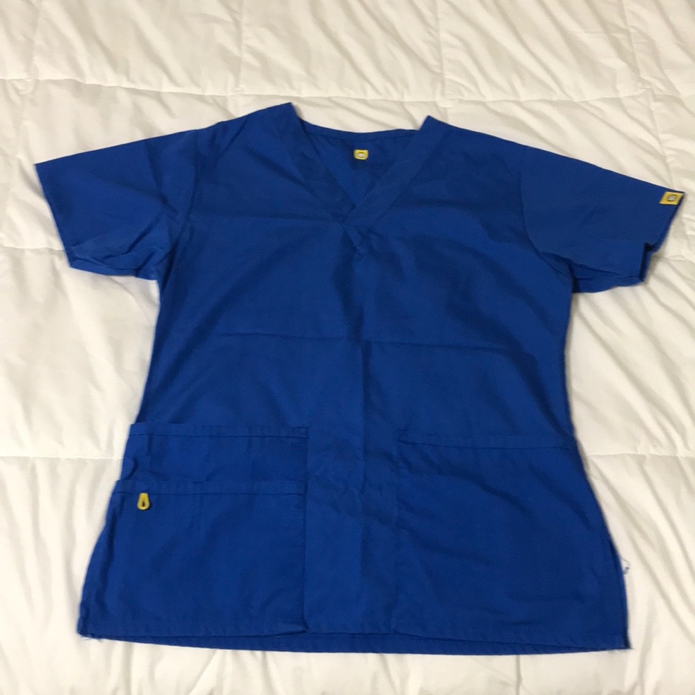Wonder Flex Galaxy blue Scrub top